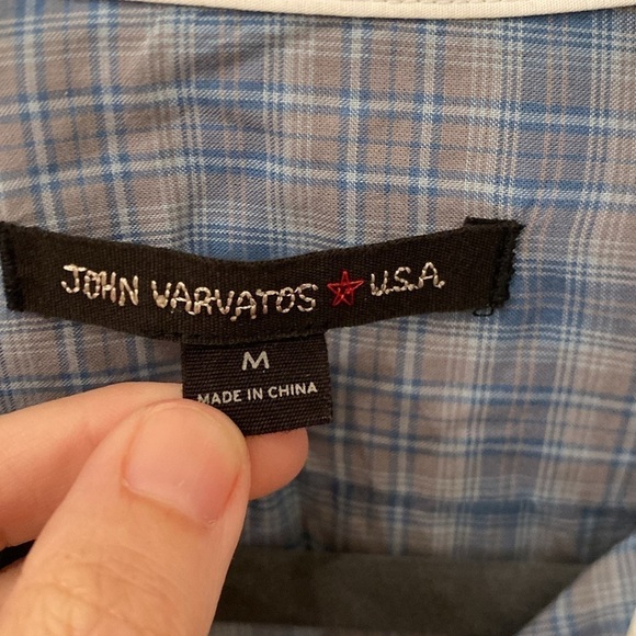 John Varvatos Star USA Button down Sport Shirt Mens M Midnight Long Sleeve - Picture 2 of 6
